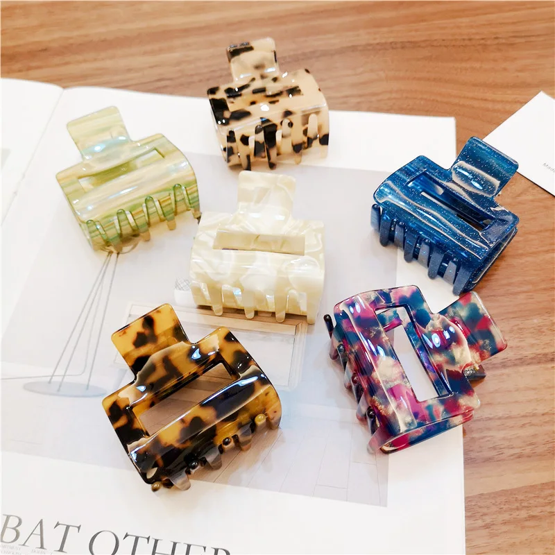 Женские элегантные аксессуары для волос из ацетата в Корейском стиле простые с