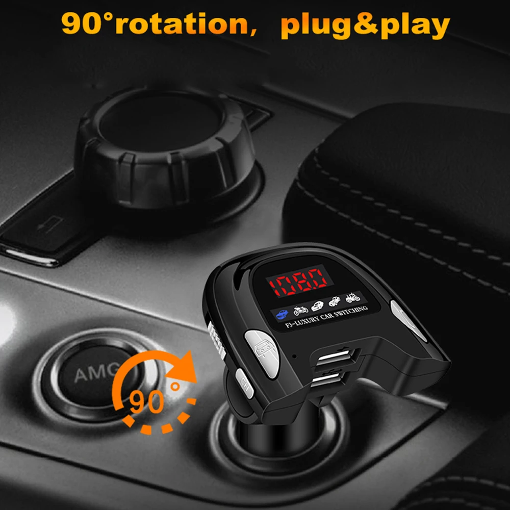 Автомобильный MP3 плеер VR robot Bluetooth 5 0 беспроводной FM трансмиттер автомобильный