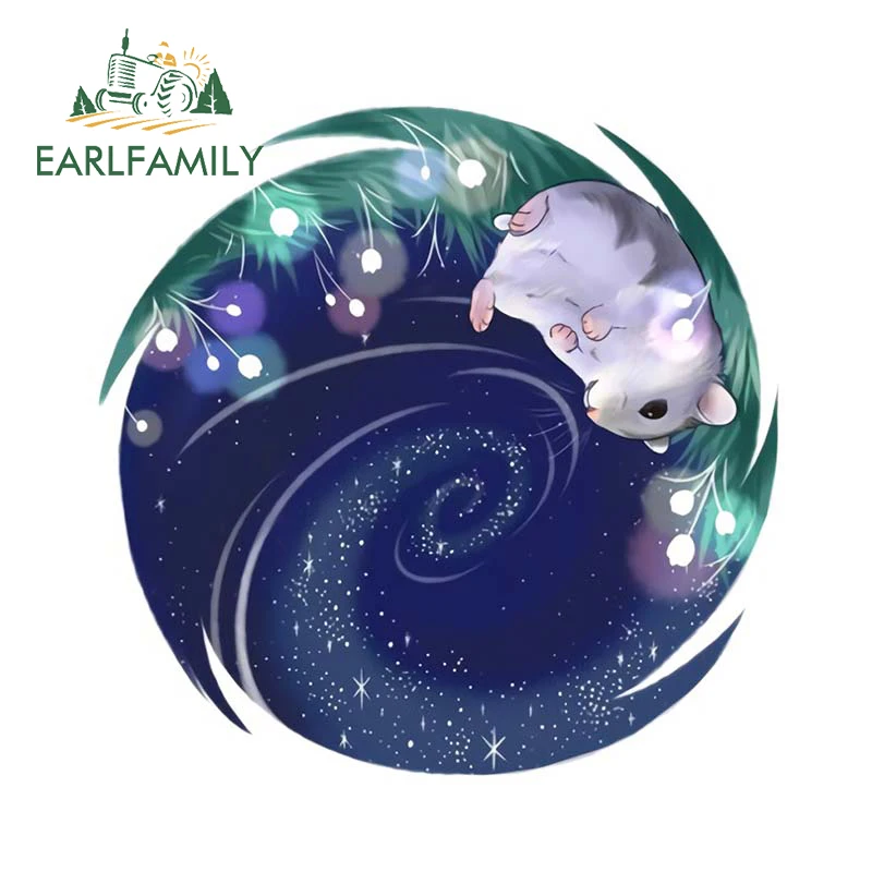 

EARLFAMILY, 13 см x 12,8 см, хомяк, Звездные войны, автомобильная наклейка, виниловое окно, строительное оформление автомобиля, декоративные Мультяшн...