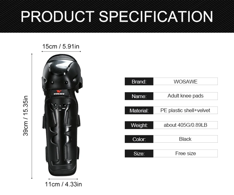 Наколенники WOSAWE для велоспорта езды на мотоцикле налокотники гонки спорт защита