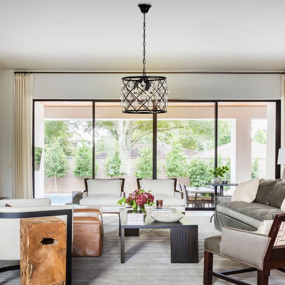 Металлическая Хрустальная цепочка в стиле ар деко с корпусом снаружи люстры для