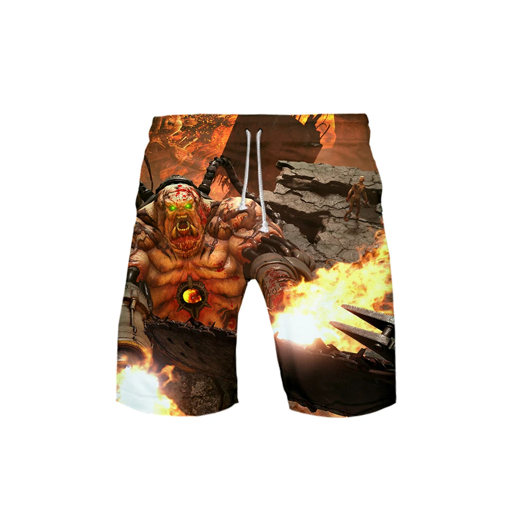 Doom Eternal мужские шорты летние новые быстросохнущие пляжные в стиле хип-хоп пляжная