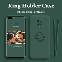 case for huawei p40 lite 4g 5g case ring holder silicone case for huawei nova 5t p30 pro p40 p20 mate 20 30 40 pro lite case