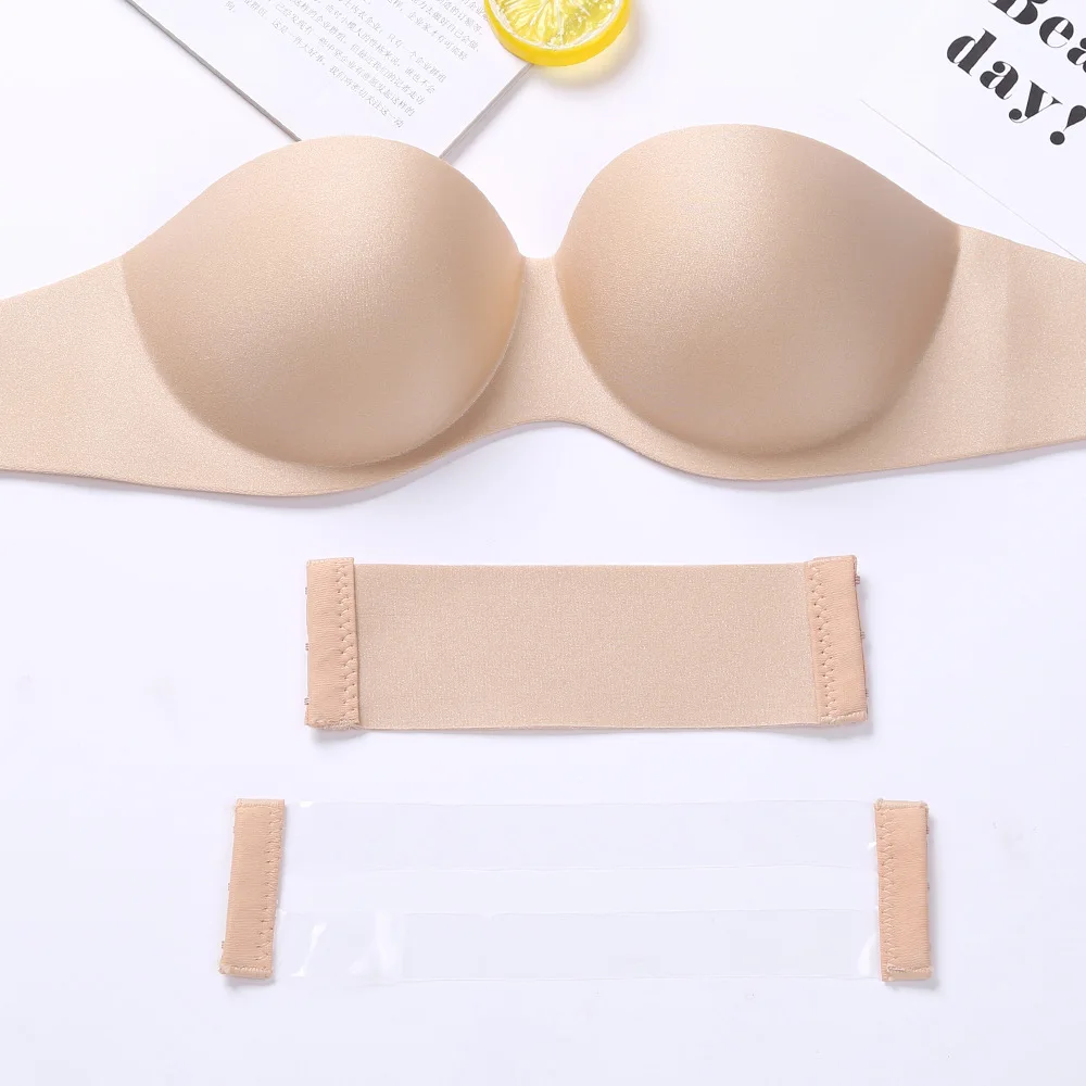 

Push Up Bras Brassiere Bralette Underwear Sexy Lingerie Underwire Strapless Bra For Women Black Plus Size Invisible Bra 2021 New