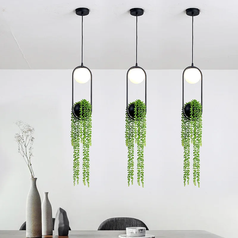 

Nordic DIY Plant Pendant Lights Skygarden Led Lamp Flower Pot Hanging Lamp Dining Room Restaurant Cafe Shop Lighting Fixtures