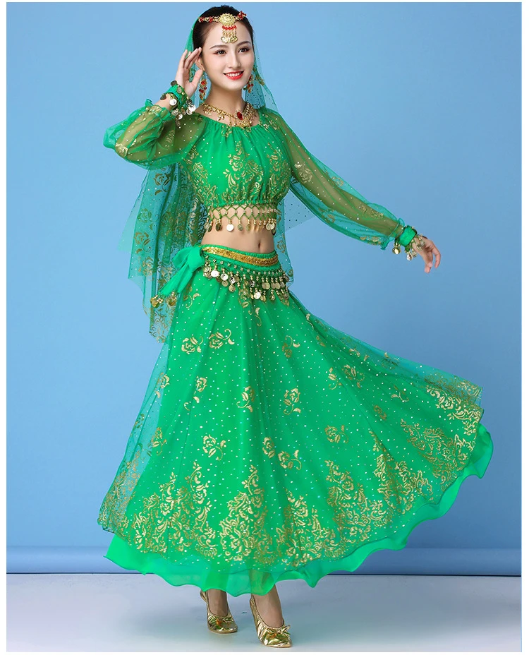 Для женщин танец живота костюмы с длинным рукавом из сетчатого материала