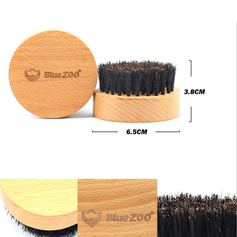 

1pc Beard Brush Natural Boar Bristle Beard Brush for Men Mustache Face Massage