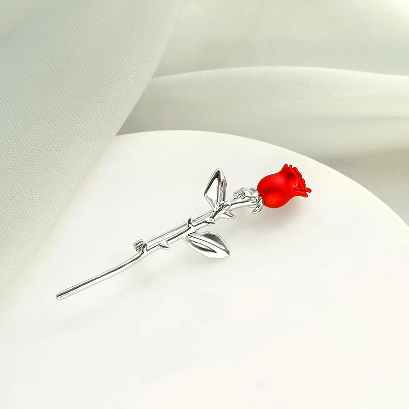 

Classic Enamel Rose Flower Brooches For Women Alloy Rose Flower Weddings Office Casual Brooch Pins Gifts