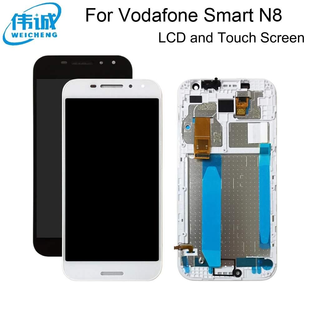 

Для Vodafone Smart N8 VFD610 Полный ЖК-дисплей кодирующий преобразователь сенсорного экрана в сборе с рамкой для Vodafone VFD-610