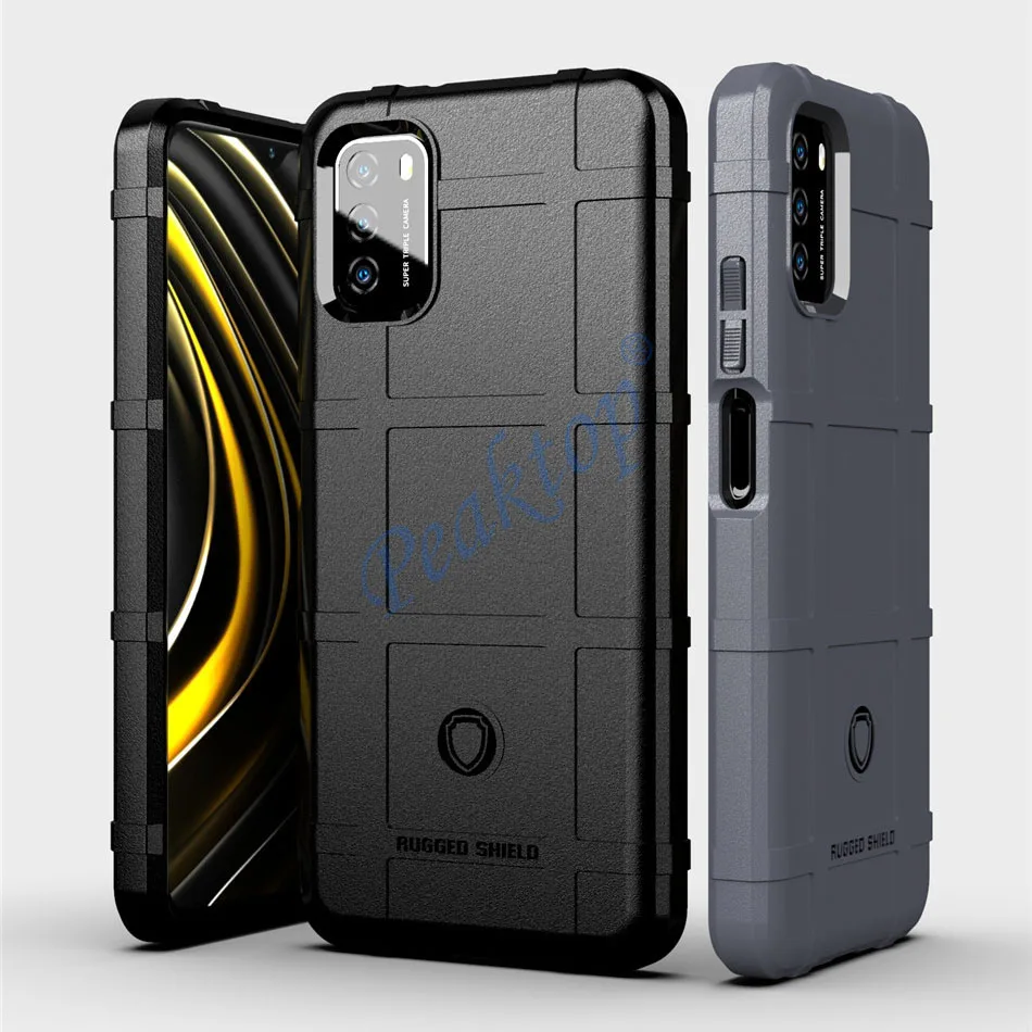 

Rugged Shield Silicone Case For Xiaomi Poco M3 Pro 5G 2021 Military Heavy Duty Protection Hard Phone Cover For Poco M3 Case