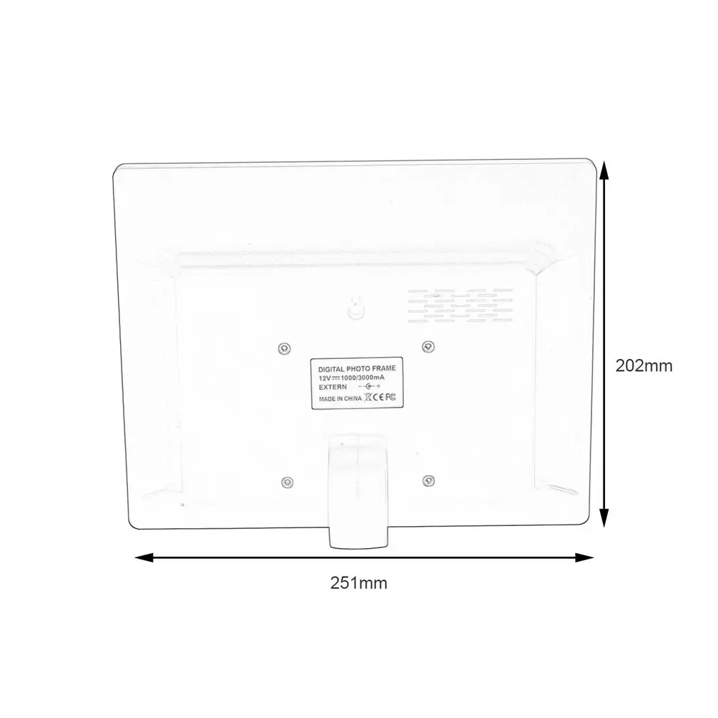 10 ''HD TFT LCD Цифровая фотография фото слайд шоу альбом рамка будильник