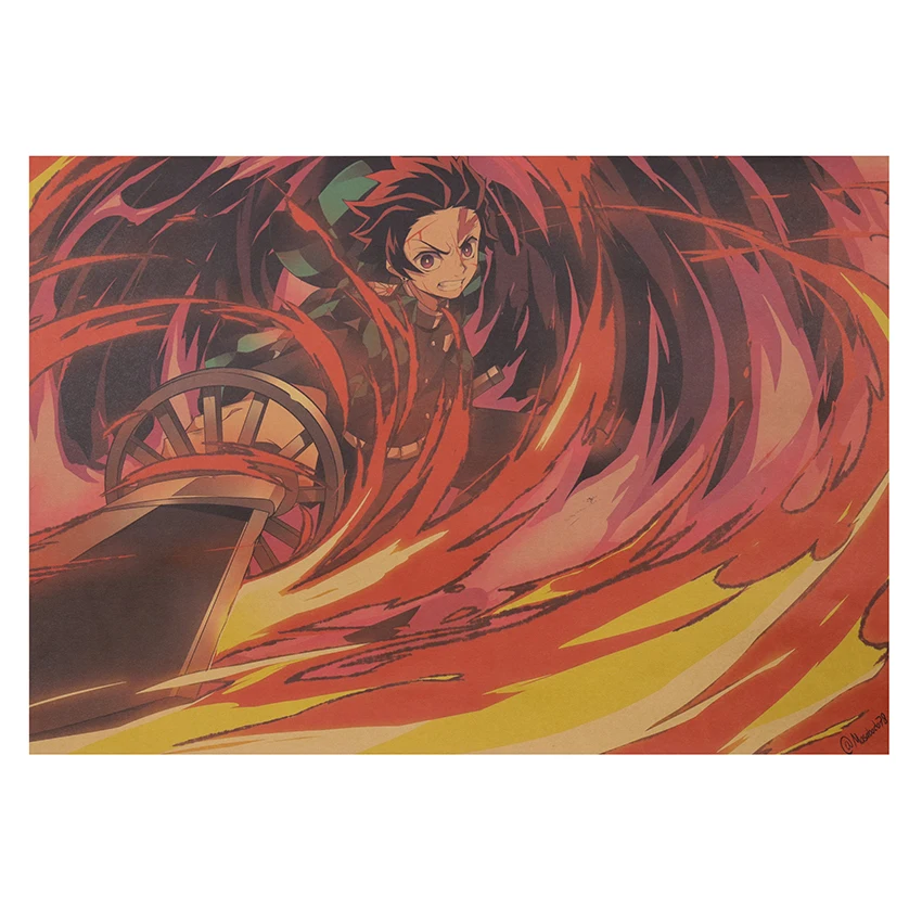TIE LER Demon Slayer постер японское аниме Крафтовая бумага кафе бар ретро плакат