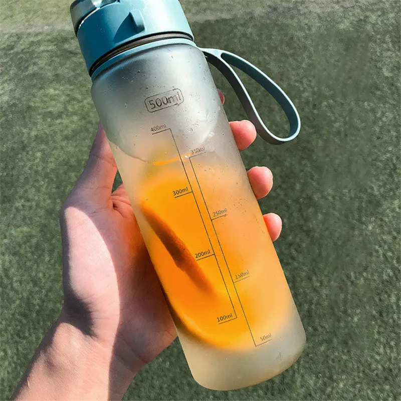 Спортивная бутылка для воды 500 мл портативный шейкер протеина чай фрукты лимон