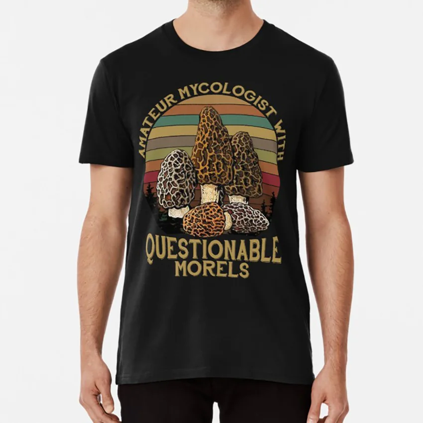 Любительская майка Mycologist с сомнительными морелями футболка грибами|Мужские