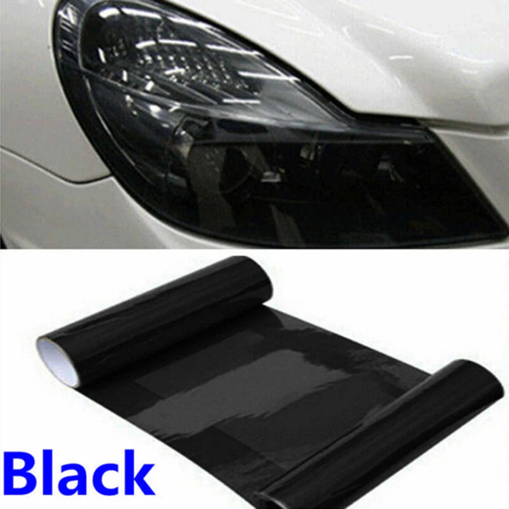 

Auto Car Lights Film 30x100cm Dark Smoke Black DIY Tail Head Lamp Decor Cover