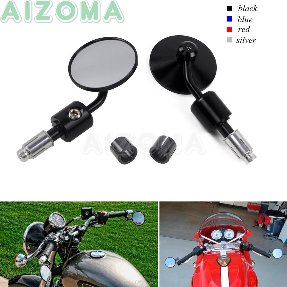 Боковые зеркала заднего вида с ручкой 7/8 дюйма и 1 дюйм универсальное выпуклое