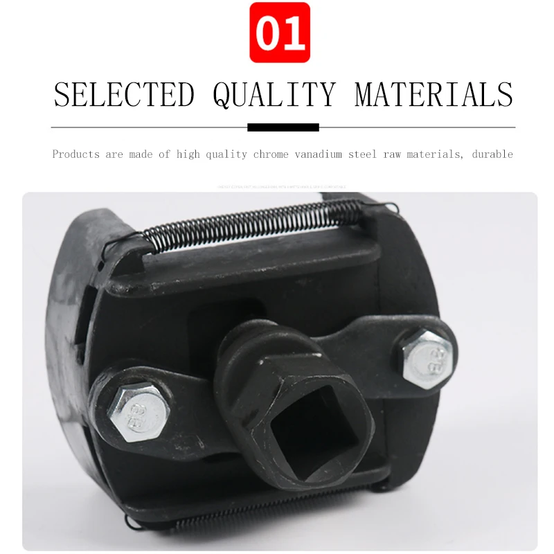 

60mm-80mm Universal Cast Steel Adjustable 2 Jaw Oil Filter Wrench Fuel Remover Removal Tool Two-Claw Cast Steel Filter Wrenches