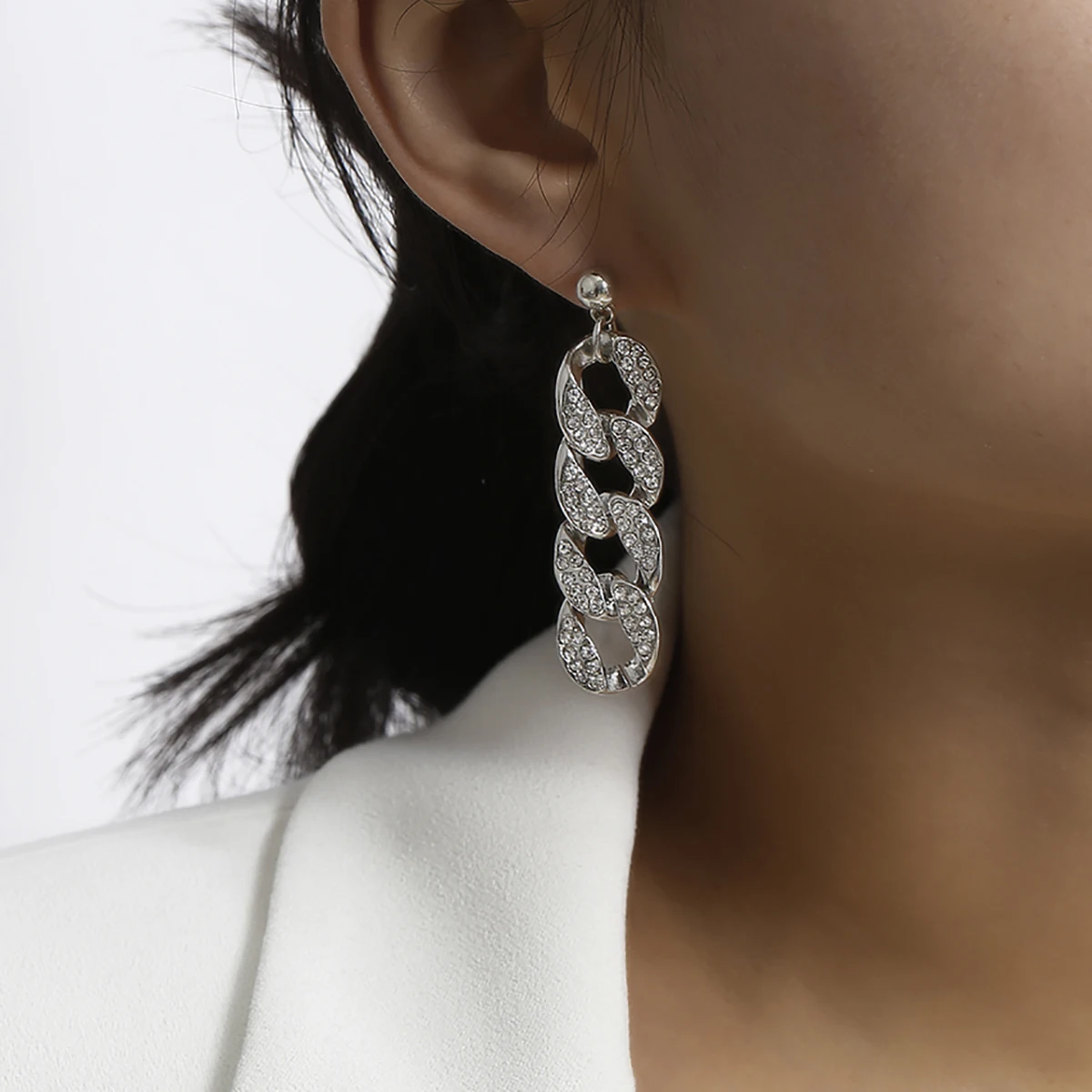 Серьги подвески SHIXIN в стиле хип хоп женские Длинные массивные ювелирные