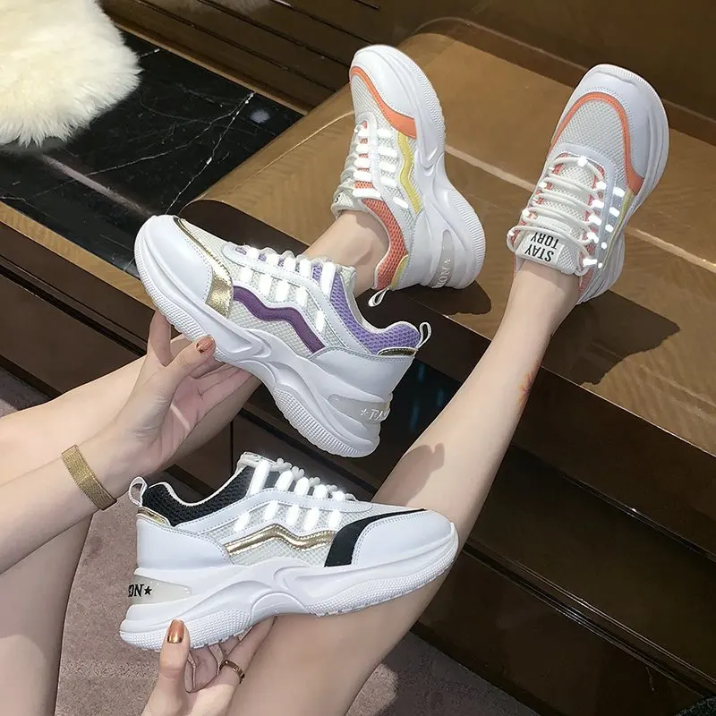 

Spring and Autumn 2020 new versatile leisure sports shoes platform heighten women's shoes fashion Daddy shoes X591