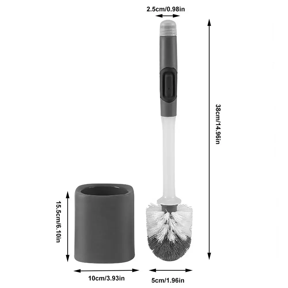

Silicone Toilet Brush No Dead Ends Handle Toilet Cleaning Brush Flexible Soft Bristles Brush With Quick Drying Holder Set
