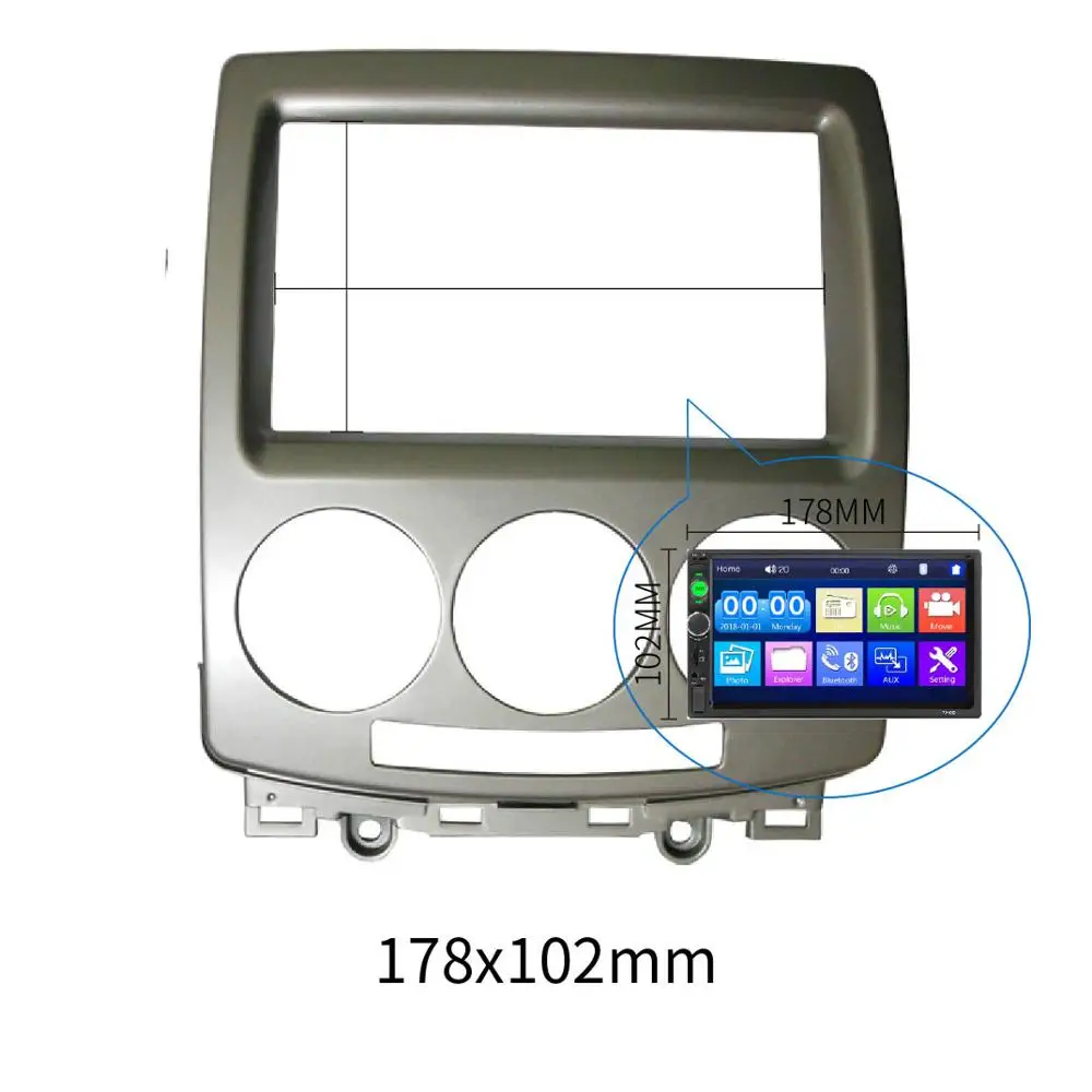 178X102mm 2 Din DVD стерео панель для FORD i-Max 2007+ MAZDA 5 Premacy 2005+ аудио радио фасции CD отделка комплект рамка переоборудование Facia - Название цвета: 178X102mm
