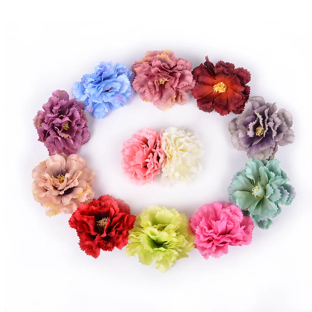 10 шт./лот шелковые искусственные головки цветов пиона украшения DIY ВЕНОК