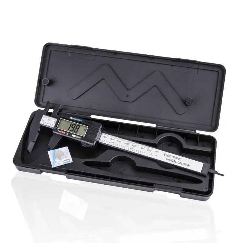 

0-150mm Vernier Caliper Electronic Digital Display LCD Screen Caliper Millimeter Conversion Measuring Tool Hand Tool