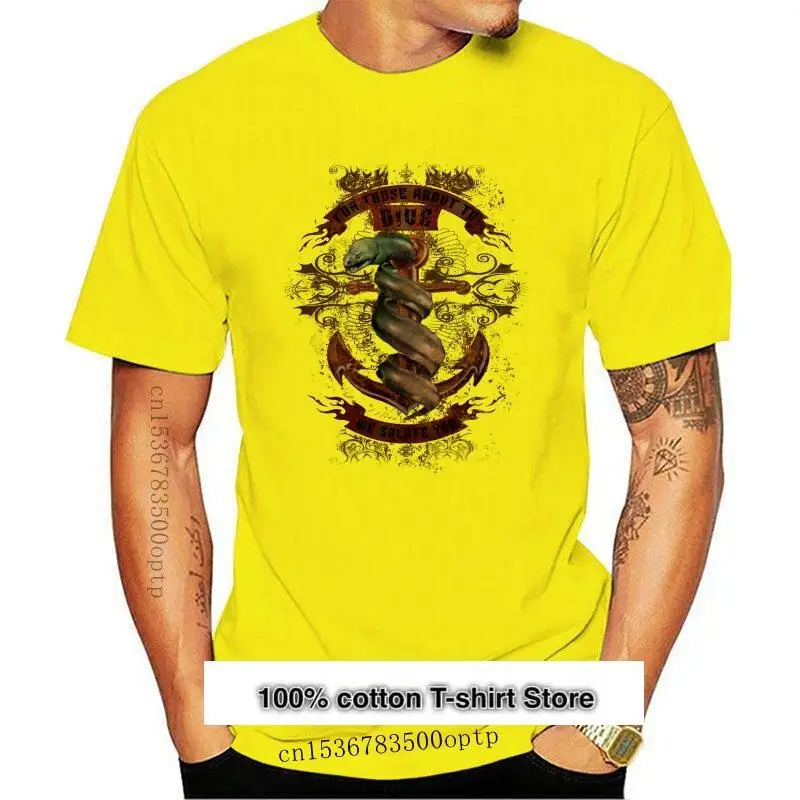 

Camiseta con estampado de ancla para hombre y mujer, camisa divertida de Buceo, ideas interesantes, negra, novedad