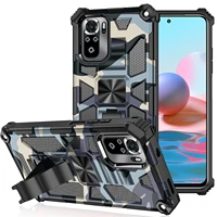 Camouflage Armor Phone Case for Xiaomi Redmi Note Pro 10S Max POCOPHONE POCO PRO NFC TPU Holder Shockproof Protector Cover