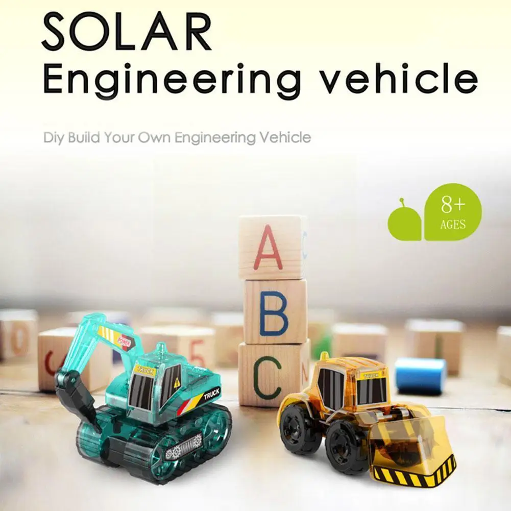 Детский семейный Солнечный вилочный погрузчик разгрузка бульдозер миксер и