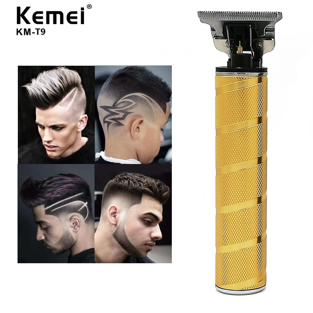 

Kemei T9 Pro Li T-Blade Barber Shop Professional Cordless Hair Trimmer Men 0mm Baldheaded Hair Clipper Hair Cutting Machine