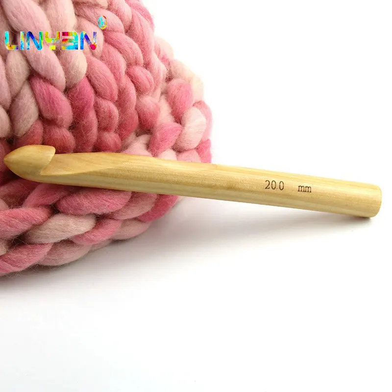 20 mm bamboo pins Crochet Hooks Knitting Needles diy Carbonized Sewing wood Tools Weave Craft Crocheting bodkin t52 | Дом и сад