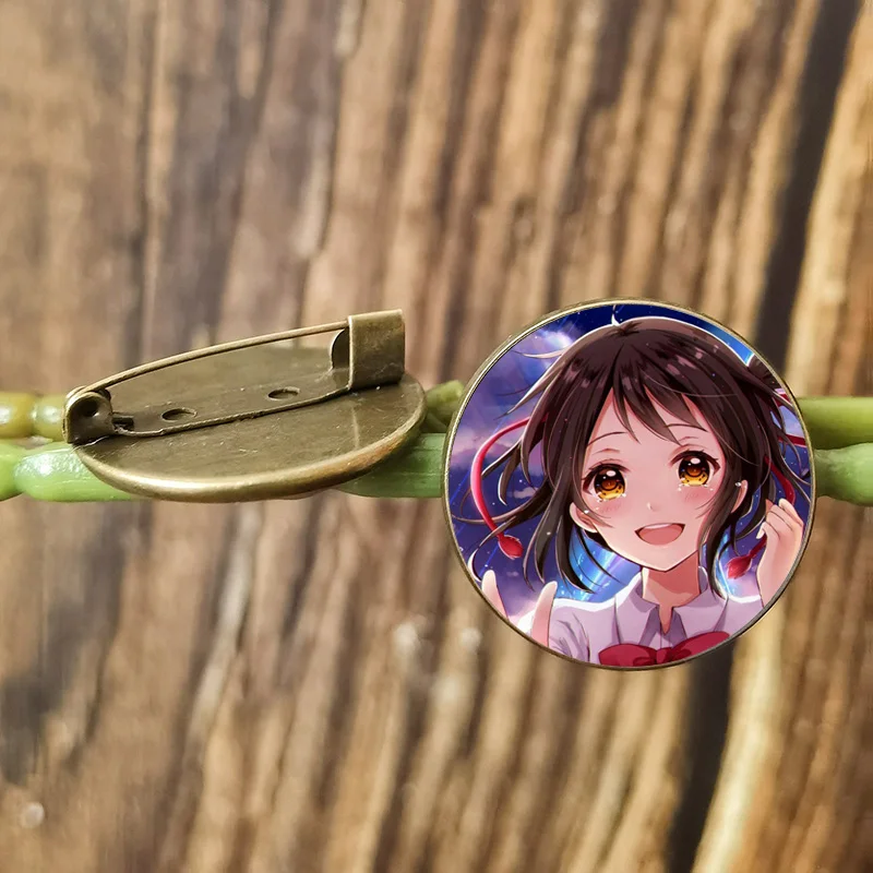 FIMAODZ Kimi no Na wa ваше имя броши булавки для женщин мужчин Miyamizu Mitsuha Tachibana Аниме Фигурка