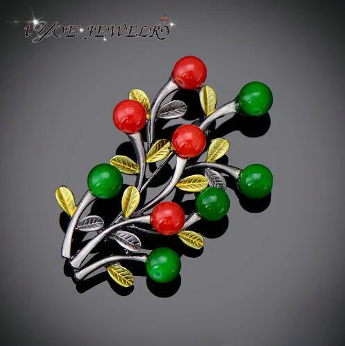 Женская Винтажная брошь подвеска с натуральным камнем|Броши| |