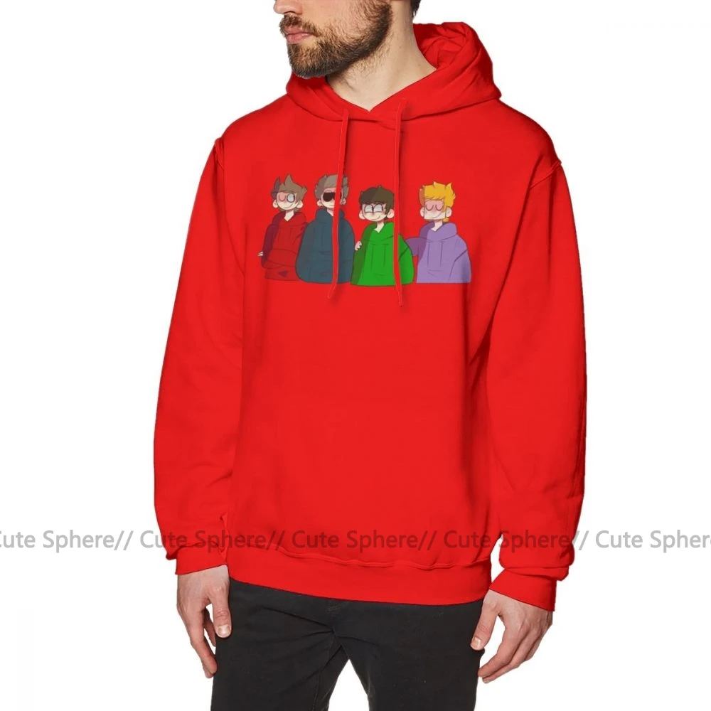 Eddsworld Толстовка Eddsworld толстовки хлопок свободный пуловер Толстовка Красная Зимняя Повседневная Большая длинная мужская Толстовка - Цвет: Red