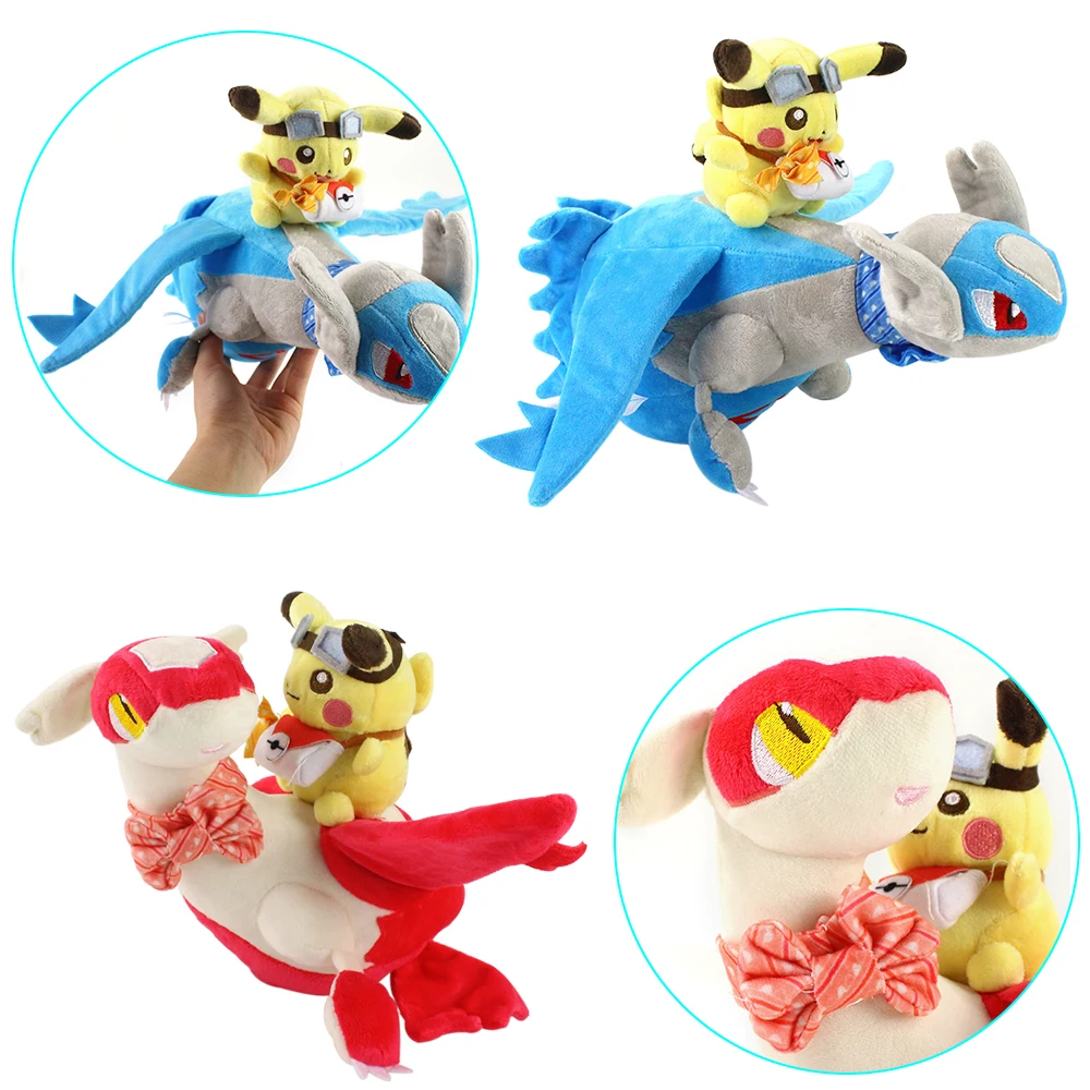 Аниме Покемон Пикачу латиос лапрас плюшевая кукла катание Забавный полет