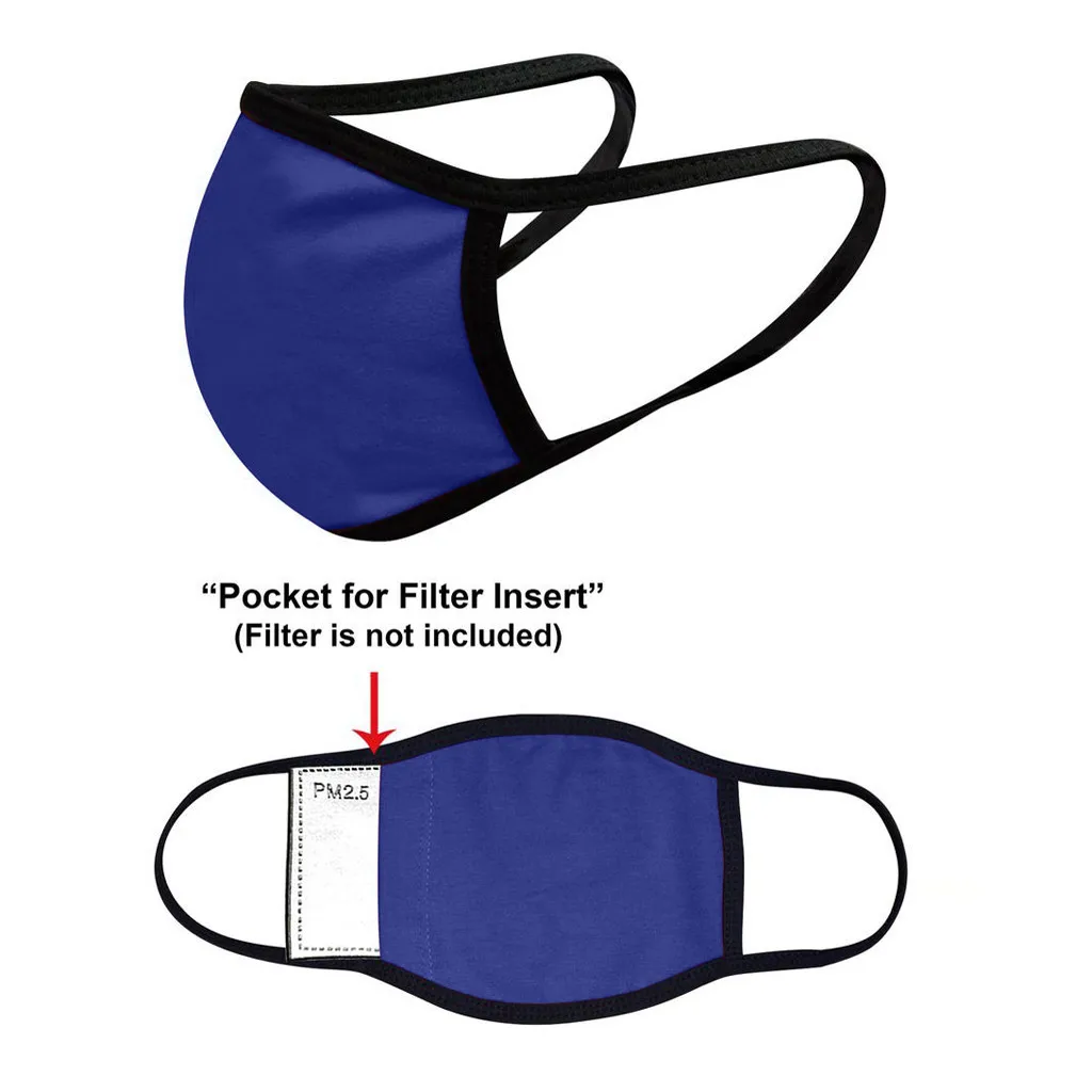 

3PC Casual Solid Color Masks Dustproof Breathable Haze Protective Mask Washable Reusable Face Mask With Filter Masque Adult 2020