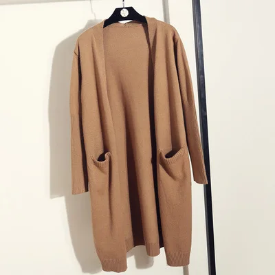 

New sweater fashion women in the new 2018 long knit cardigan loose long-sleeved sweater female coat