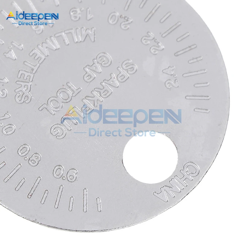 

Hot Sale 1Pcs Spark Plug Gap Gauge Measurement Tool Coin- Type 0.6-2.4mm Range Gage Caliber