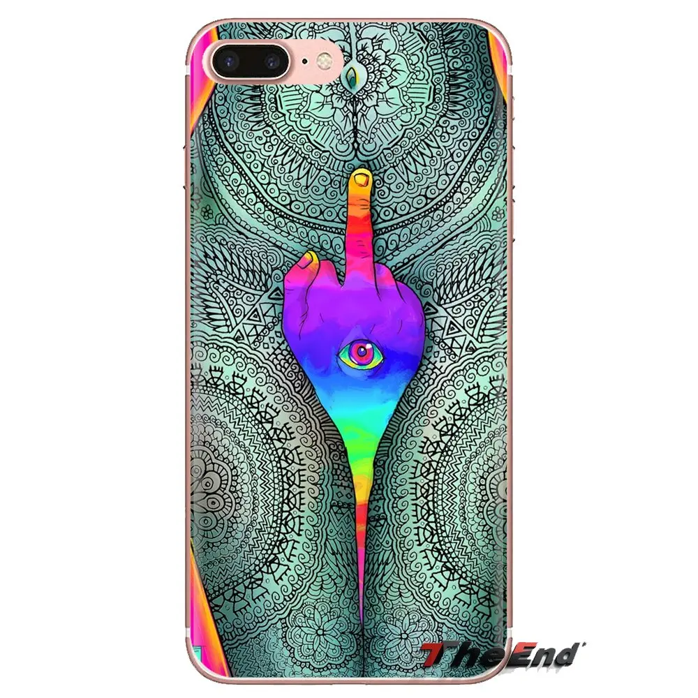 For Samsung Galaxy A3 A5 A7 A9 A8 Star A6 Plus 2018 2015 2016 2017 Transparent Soft Cases Covers funny middle fingers |