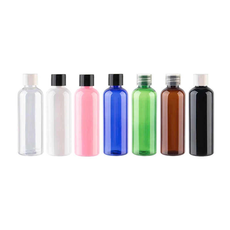 

Пустая разноцветная пластиковая бутылка для ПЭТ, упаковка для жидких продуктов для ухода за кожей, контейнеры для лосьона 3,5 унции с космети...