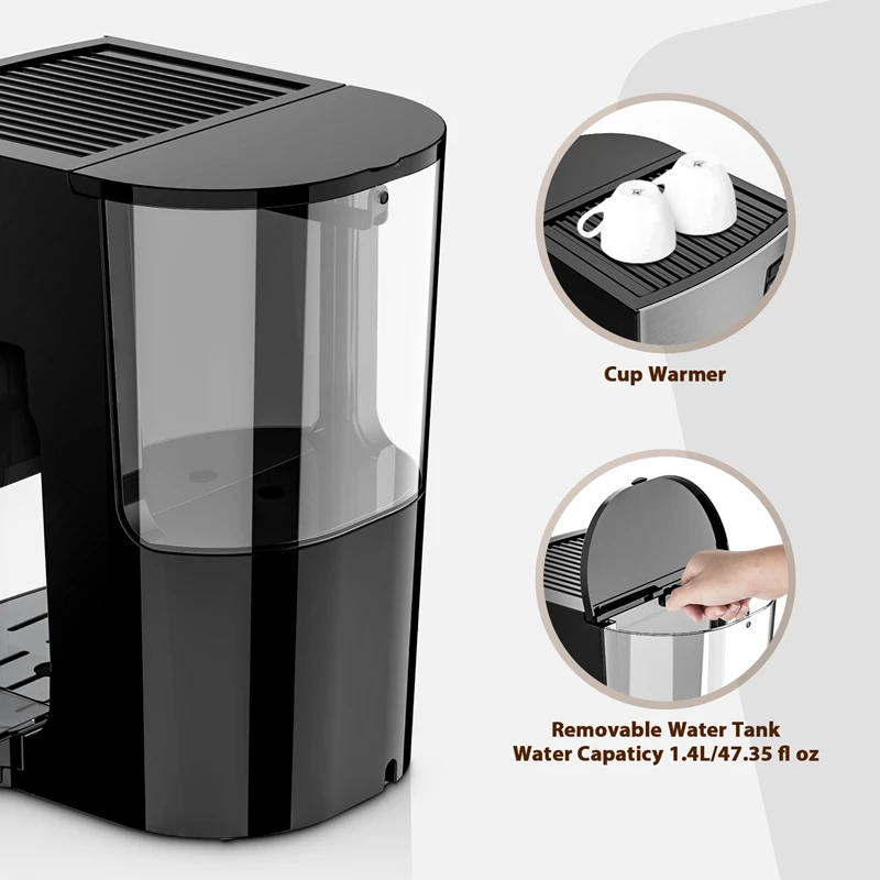 Кофемашина JASSY 19 бар Эспрессо Cafetera JS-100 в одно касание Кофеварка с автоматической