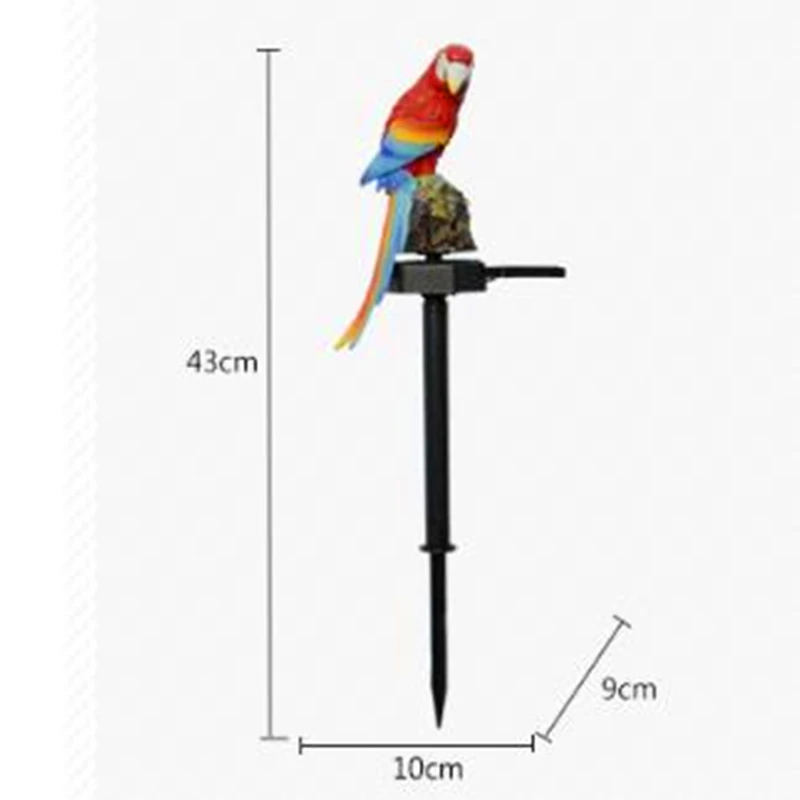 

New Modern LED Garden Decoration Resin Parrot Solar Light Outdoor Waterproof Garden Lawn Plug Landscape Lamp