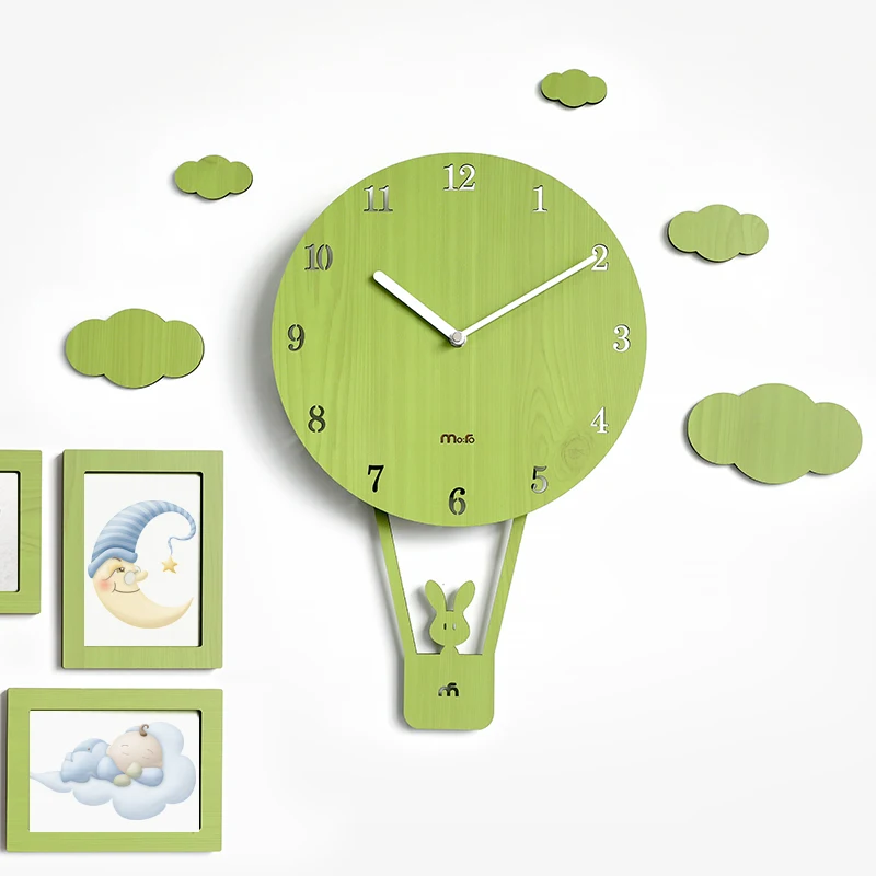 Милые дети современный механизм настенных часов искусства красочные деревянные