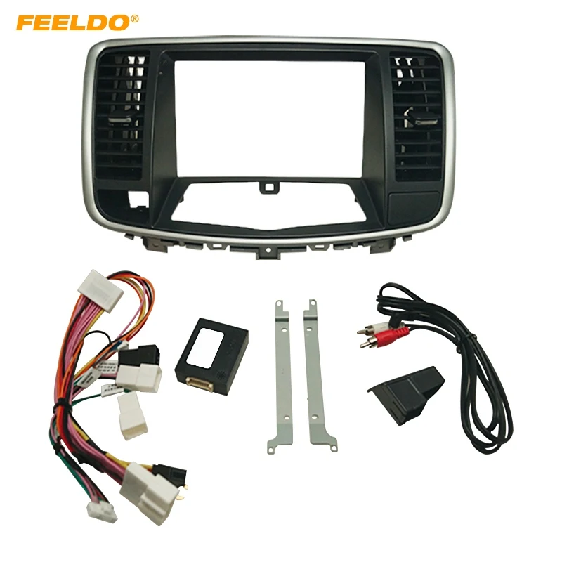 Автомобильная рама FEELDO 2Din адаптер и жгут проводов аудио с коробкой Canbus для Nissan Teana