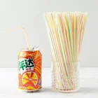 100200300400 шт. одноразовые цветные локоть пластиковая трубочка удлиненная Гибкая трубочка для сока, напитков, молока, чая