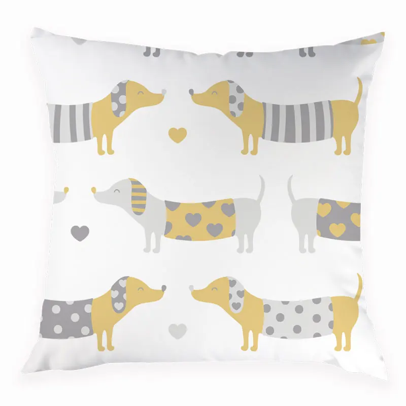 Чехол для подушки с мультяшным рисунком животного украшение дома 45x45 см | Дом и