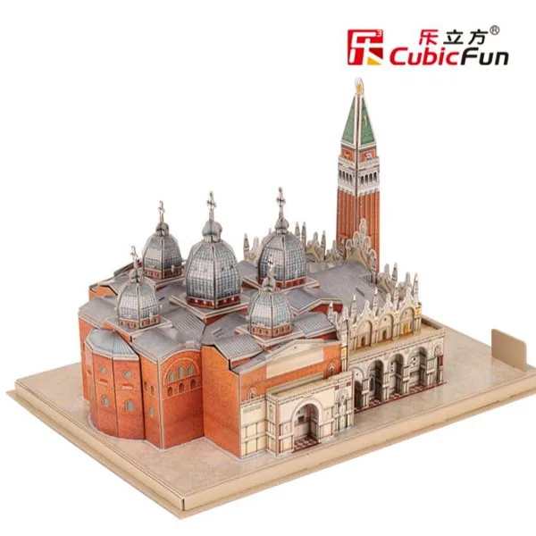 3D сувенирная Модель-пазл с изображением собора готической церкви площади Св.