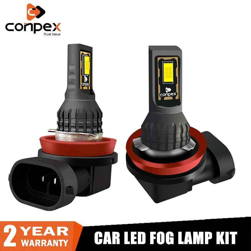 

Conpex 2pcs H11 H9 H8 Fog Lights 9005 HB3 9006 HB4 H7 H4 12V For Nissan Almera Juke Suzuki Grand Vitara Swift Led Car Lamp Bulb