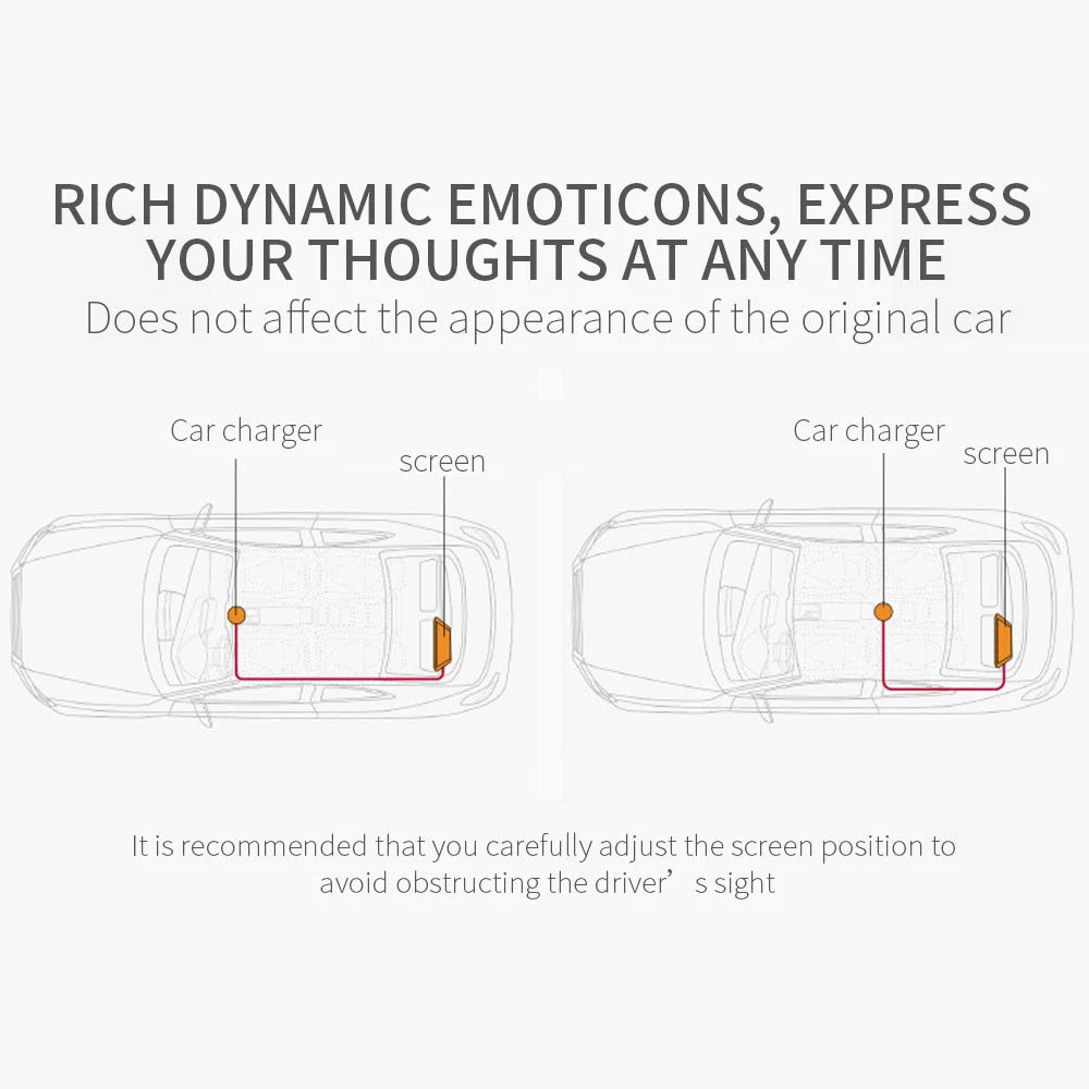 

Car On-board Signs LED Screen Mobile Phone Operating Display Adjustable 12V Wireless LED Display Screen